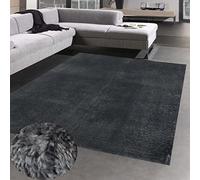 CARPETIA Tapis Shaggy Salon de Tapis Moquette Flokati en Anthracite, 240 x 340 cm