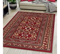 Carpeto Grand Tapis Couloir 200x300cm Rouge Classique Traditionnel Doux | Tapis pour Entrée Cuisine Bureau Salon Chambre Salle à Manger Chauffage au Sol Facile D'entretien Résistant aux Détergents
