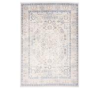 Carpeto Grand Tapis Salon 200x300cm Crème Bleu Classique Oriental Doux | Tapis pour Chambre Salle à Manger Bureau Entrée Beige Chauffage au Sol Facile D'entretien Résistant aux Détergents Esthétique