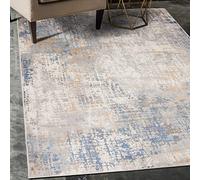 Carpeto Grand Tapis Salon 240x330cm Crème Anthracite Abstrait Doux Élégant | Tapis pour Chambre Salle à Manger Bureau Beige Chauffage au Sol Facile D'entretien Résistant aux Détergents Poils Courts