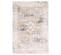 Carpeto Grand Tapis Salon 240x330cm Crème Anthracite Classique Oriental | Tapis pour Chambre Salle à Manger Bureau Entrée Beige Doux Chauffage au Sol Facile D'entretien Résistant aux Détergents