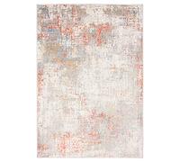Carpeto Grand Tapis Salon 240x330cm Crème Orange Abstrait Doux Poils Courts | Tapis pour Chambre Salle à Manger Bureau Beige Chauffage au Sol Facile D'entretien Résistant aux Détergents Synthétique