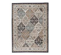 Carpeto Rugs UK Grand Tapis d'Orient - Beige Turquoise CRÈME - Motif Persan Traditionnel et Oriental - Tapis de Salon Ultra Doux - EMIRAT - 160 x 220 cm