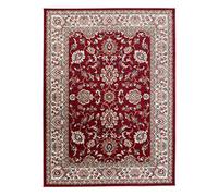 Carpeto Rugs UK Grand Tapis d'Orient - Rouge CRÈME - Motif Persan Traditionnel et Oriental - Tapis de Salon Ultra Doux - EMIRAT - 140 x 200 cm