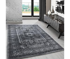 Carpetsale24 Orient Tapis oriental 200 x 290 cm Gris Poils courts décoratifs Élément d'ameublement facile d'entretien salon/salle à manger