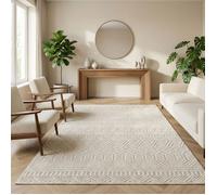 Carpetsale24 Tapis 160x230 cm Crème Design Vintage Bouclé Style Scandinave Moderne pour Salon Coin Canapé Salle à Manger Chambre