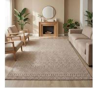 Carpetsale24 Tapis 240x340 cm Beige Design Vintage Bouclé Style Scandinave Moderne Tapis XL pour Salon Salle à Manger Chambre