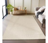 Carpetsale24 Tapis 280 x 370 cm, beige, doux et moderne, poils bouclés, facile d'entretien, élégant, pour loft ou grand salon