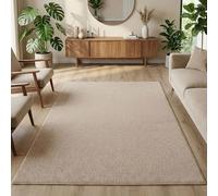 Carpetsale24 Tapis 280x370 cm Beige Uni Bou oucles Style Scandinave Moderne Doux Résistant Facile à Nettoyer Tapis XXL pour Salon Salle à Manger Chambre