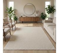 Carpetsale24 Tapis 280x370 cm Crème Uni Bou oucles Style Scandinave Moderne Doux Résistant Facile à Nettoyer Tapis XXL pour Salon Salle à Manger Chambre