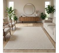 Carpetsale24 Tapis 280x370 cm Crème Uni Bouclé Style Scandinave Moderne Tapis XXL pour Salon Salle à Manger Chambre