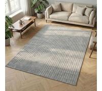 Carpetsale24 Tapis 280x370 cm XXL Gris, Poils Courts Effet 3D Relief, Design Bohème Scandinave, pour Grandes Pièces Intérieur Extérieur