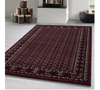 Carpetsale24 Tapis à Poil Court Rouge - Tapis Oriental avec Motifs Classiques 120x170 cm
