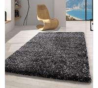 Carpetsale24 Tapis à Poils Longs, Couleur Anthracite, Motif mélangé, 25311, Tapis Rectangle, Tapis Salon-Salle à Manger ou Chambre, 160 x 230 cm
