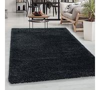 Carpetsale24 Tapis à Poils Longs, Couleur Anthracite, Unicolor - Monochrome, 107538, Tapis Coureur, Tapis Salon-Salle à Manger ou Chambre, 60 x 110 cm