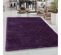 Carpetsale24 Tapis à Poils Longs, Couleur Violette, Unicolor - Monochrome, 107624, Tapis Rectangle, Tapis Salon-Salle à Manger ou Chambre, 280 x 370 cm