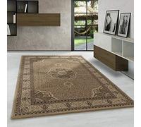Carpetsale24 Tapis à Poils Ras, Couleur Beige, Conception Orientale, 105050, Tapis Coureur, Tapis Salon-Salle à Manger ou Chambre, 80 x 150 cm