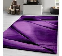 Carpetsale24 Tapis abstrait moderne 120 x 170 cm, violet et noir, facile d'entretien, salon/adolescent/salle à manger