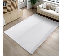 Carpetsale24 Tapis Blanc 120x160 cm Lavable, Antidérapant et Doux, tapis uni Salon et Chambre