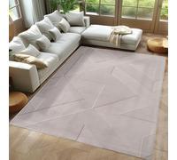 Carpetsale24 Tapis bohème - 120 x 170 cm - Crème - Poils courts géométriques doux avec effet 3D - Lavable et facile d'entretien - Tapis décoratif pour salon, chambre à coucher ou chambre d'adolescent
