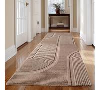 Carpetsale24 Tapis bohème - 80 x 250 cm - Beige - Tapis de couloir scandinave doux avec effet 3D - Lavable et facile d'entretien - Idéal pour la cuisine, l'entrée ou le côté du lit