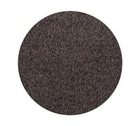 Carpetsale24 Tapis bouclé à Poils Courts, Tapis uni Marron chiné, Tissage Plat, Tapis de Salon, Cuisine ou Couloir, Dimensions : 120 cm Rond