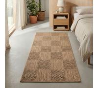 Carpetsale24 Tapis d intérieur et d extérieur Robuste, résistant aux intempéries et Facile à Entretenir, au Look Naturel en Jute, idéal pour Salon, Cuisine, terrasse, Jardin et Balcon, 80x150 cm