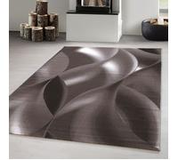 Carpetsale24 Tapis de Salon à motif abstrait moderne Marron Tapis 240x340 cm - Poil Court Moelleux et Tendance