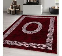 Carpetsale24 Tapis de Salon à motif méandre moderne Rouge Tapis 120x170 cm - Poil Court, Moelleux et Tendance