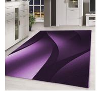 Carpetsale24 Tapis de Salon à style abstrait moderne Violet Tapis 80x300 cm - Poil Court Moelleux et Tendance