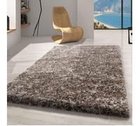 Carpetsale24 Tapis de salon chiné beige 280x370 cm tapis shaggy à poils longs tapis moelleux