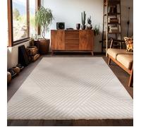 Carpetsale24 Tapis de Salon ou chambre en Beige 240x340 cm tapis uni et moderne à poils courts style bohème design scandinave