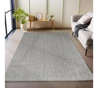 Carpetsale24 tapis de Salon Robuste et Moderne Uni Cut-Loop, 140 x 200 cm, Gris
