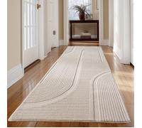 Carpetsale24 Tapis design 80x150 crème, style scandinave boho, lavable, petit format, idéal pièce étroite ou chambre