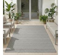 Carpetsale24 Tapis d'extérieur Gris 280x370 cm, résistant aux intempéries et aux UV, idéal pour la Cuisine, Le Balcon, la terrasse, Ainsi Que Le Salon et la Salle à Manger, Design bohème scandinave