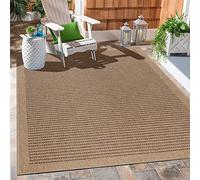 Carpetsale24 Tapis d'extérieur Naturelle, Robuste au Look Naturel de Jute, résistant aux intempéries, Convient pour terrasse, Balcon, Jardin, Salon et Cuisine Tapis 240 x 340 cm