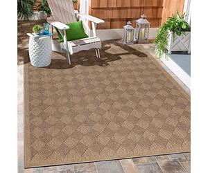 Carpetsale24 Tapis d'extérieur Naturelle, Robuste au Look Naturel de Jute, résistant aux intempéries, Convient pour terrasse, Balcon, Jardin, Salon et Cuisine Tapis 200 x 290 cm