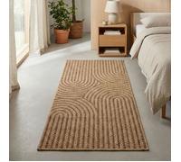 Carpetsale24 Tapis extérieur bohème, effet jute, 80x150 cm, robuste imperméable, facile à entretenir, idéal salon, cuisine, balcon