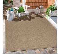 Carpetsale24 Tapis extérieur Look Naturel de Jute, modèle scandinave, Beige Tapis pour terrasse-balcon-salon ou cuisine, 160x230 cm