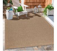 Carpetsale24 Tapis extérieur Tapis pour terrasse-balcon-salon ou cuisine Look Naturel de Jute modèle unie Beige 160x230 cm