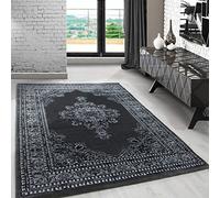 Carpetsale24 Tapis oriental 80x150 cm Gris Poils courts Entretien facile Motif traditionnel Couloir Ethnique Invités Chambre à coucher