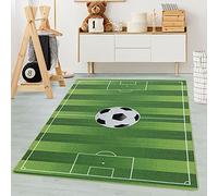 Carpetsale24 Tapis pour Enfants, Couleur Vert, Stade de Football, 105303, Tapis Rectangle, Tapis Chambre d'enfant Chambre bébé, 100 x 150 cm