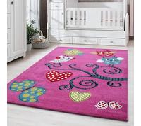 Carpetsale24 Tapis pour Enfants, Couleur Violette, Conception de Hibou, 3569, Tapis Rectangle, Tapis Chambre d'enfant Chambre bébé, 120 x 170 cm
