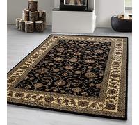 Carpetsale24 tapis Salon et Chambre Noir 240 x 340 cm - Tapis à Poils Courts, Style Oriental, Doux et Moelleux - Cuisine et Salle de Sejour
