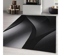 Carpetsale24 tapis Salon Moderne Abstrait Noir-6 120 x 170 cm - Tapis à Poils Courts, Poil Ras, Doux et Moelleux - Cuisine Salle de Sejour