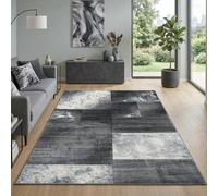 Carpetsale24 tapis Salon Moderne et Chambre Gris-2 160x230 cm - Conception Carrée Douce et Moelleuse - Tapis Cuisine Moquette