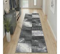 Carpetsale24 tapis Salon Moderne et Chambre Gris-2 80 x 300 cm - Tapis à Poils Courts, Conception Carrée Douce et Moelleuse - Cuisine et Salle de Sejour