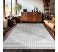 Carpetsale24 tapis Salon Moderne et Cuisine Design, Tapis à Poils Courts, Effet 3D Style Scandinave, Conception Géométrique Doux et Moelleux - 140 x 200 cm