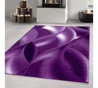 Carpetsale24 Tapis Salon Tapis Chambre Lilas-2 200x300 (200 x 290 cm) - Tapis à Poils Courts, a Poil Ras, Conception de Vagues abstraites Doux et Moelleux - Tapis Cuisine Moquette Salle de Sejour