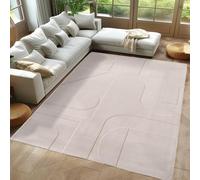 Carpetsale24 Tapis Scandinave Boho, Crème 120x170 cm, Doux, Lavable, Effet 3D, Petit Tapis pour Salon & Chambre à Coucher